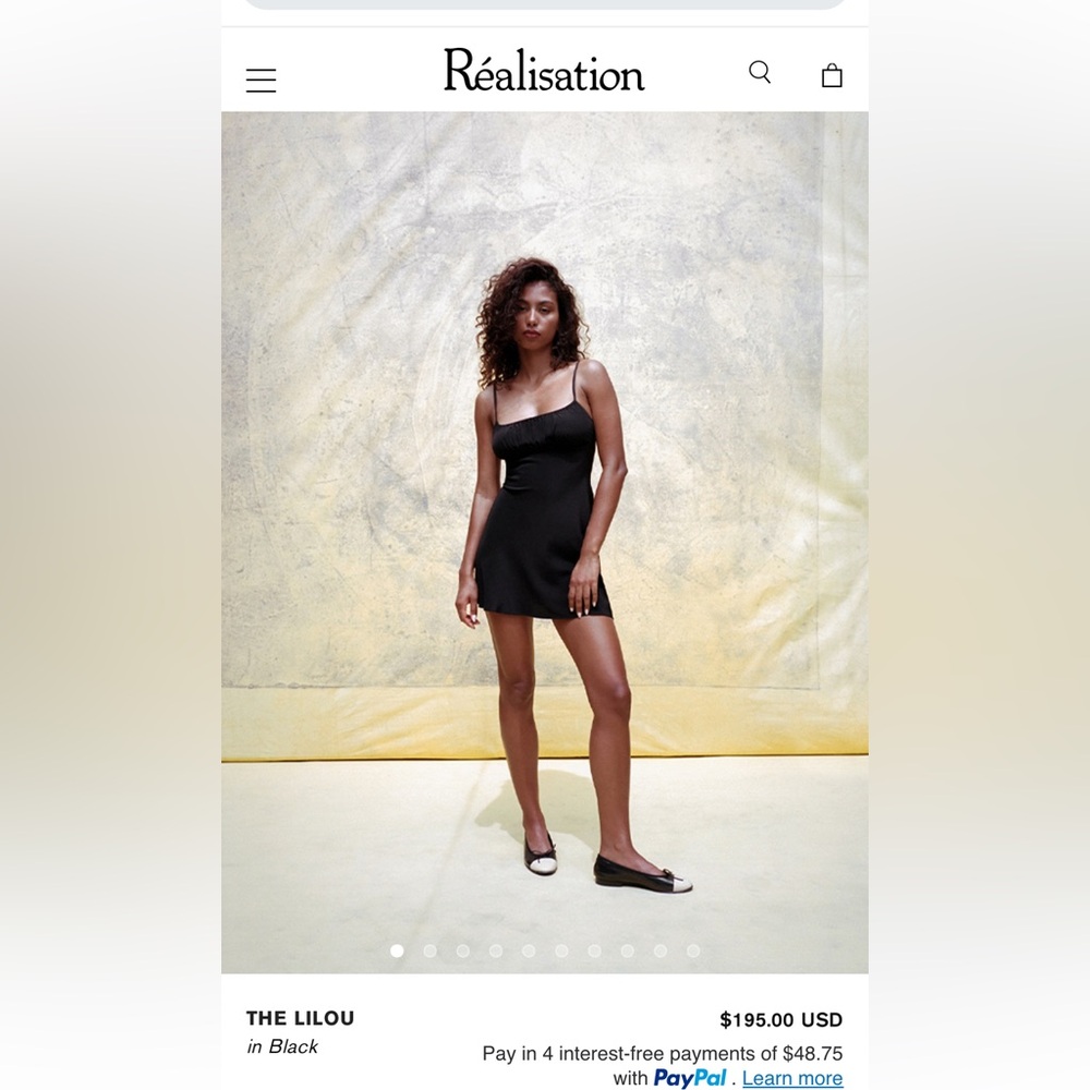 Realisation Par Lilou 100% silk mini dress size M NWT